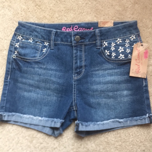 Girls Red Denim Shorts Hot Sale, UP TO 